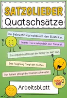 Vorschau - Arbeitsblätter - Quatschsätze / Satzglieder - Deckblatt