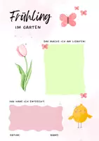Vorschau - Arbeitsblätter - Frühling - Portfolio / Portfolioblätter - Deckblatt