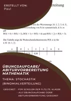 Vorschau - Arbeitsblätter - Abiturvorbereitung Mathematik Stochastik (Wahrscheinlichkeit/ Binomialverteilung) 3 - Deckblatt