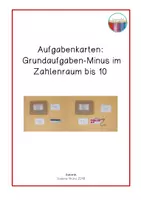 Vorschau - Fördermaterial/Inklusion - Aufgabenkarten: Grundaufgaben-Minus im Zahlenraum bis 10 - Deckblatt