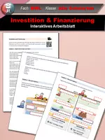 Vorschau - Arbeitsblätter - Investition und Finanzierung Arbeitsblatt Flipped Classroom - Deckblatt