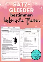 Vorschau - Arbeitsblätter - Arbeitsblätter: Satzglieder bestimmen; fächerübergreifend: Geschichte - Deckblatt