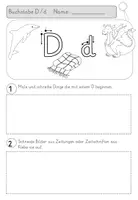 Vorschau - Arbeitsblätter - Buchstabeneinführung D - Seite 1
