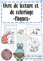 Aperçu - Feuilles d'exercices - Livre de lecture et coloriage: Paques - Page de couverture