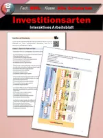 Vorschau - Arbeitsblätter - Investitionsarten nach Zweck und Gegenstand unterscheiden - Deckblatt