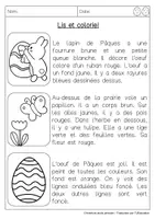 Aperçu - Feuilles d'exercices - Lis et Colorie Fiches: Paques - Page 2