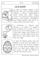 Aperçu - Feuilles d'exercices - Lis et Colorie Fiches: Paques - Page 3