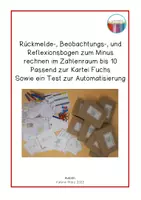 Vorschau - Arbeitsblätter - Materialpaket: Minusrechnen im Zahlenraum bis 10 - Deckblatt