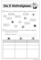 Vorschau - Arbeitsblätter - Die 5 Weltreligionen und ihre Symbole - Seite 3