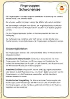 Vorschau - Mal- und Bastelvorlagen - Schwanensee - Ballett - Fingerpuppen im Musikunterricht - Seite 1