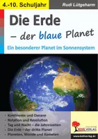 Vorschau - Arbeitsblätter - Die Erde der blaue Planet | Sonnensystem, Planeten, Kontinente, Ozeane, Erdrotation, Jahreszeiten | Erdkunde Sekundarstufe I Klasse 5-10 Lösungen - Deckblatt