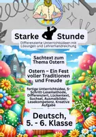 Vorschau - Arbeitsblätter - Sachtext zum Thema Ostern - Deckblatt