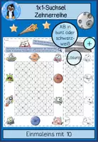 Vorschau - Spiele - Suchsel 10er Reihe – Einmaleins mit 10 spielerisch üben | Zehnerreihe Multiplikation Grundschule - Deckblatt