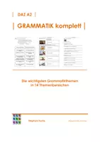 Vorschau - Unterrichtsreihen - DaZ A2 Grammatik komplett (93 Seiten) - Deckblatt
