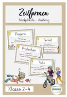 Vorschau - Arbeitsblätter - Merkplakate Zeitformen - Zeiten - Präsens Präteritum Perfekt Futur - Deckblatt