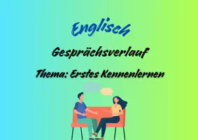 Vorschau - Präsentationen/Tafelbilder - Erste Unterhaltung auf Englisch - Erstes Kennenlernen und Vorstellen als Tafelbild - Deckblatt
