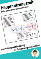 Vorschau - Arbeitsblätter - Hauptnutzungszeit für Zerspanungsmechaniker - Deckblatt
