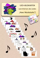 Vorschau - Bildkarten - Lied-Bildkarten: Hexe Wackelzahn - Deckblatt