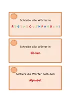 Vorschau - Stationenlernen - Lernwörtertraining an Stationen - Deckblatt
