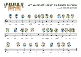 Vorschau - Anderer Materialtyp - Weihnachtslied für Keyboard, Klavier und Melodica mit Schlauch - Am Weihnachtsbaum die Lichter brennen - Seite 1