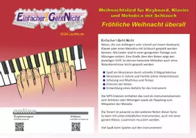 Vorschau - Anderer Materialtyp - Weihnachtslied für Keyboard, Klavier und Melodica mit Schlauch - Fröhliche Weihnacht überall - Deckblatt