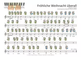 Vorschau - Anderer Materialtyp - Weihnachtslied für Keyboard, Klavier und Melodica mit Schlauch - Fröhliche Weihnacht überall - Seite 1