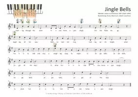 Vorschau - Anderer Materialtyp - Weihnachtslied für Keyboard, Klavier, und Melodica mit Schlauch - Jingle Bells - Seite 1