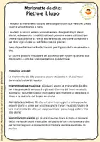 anteprima - Materiale per pittura e bricolage - Peter e il lupo - Pupazzi a dito nella lezione di musica - Pagina 1