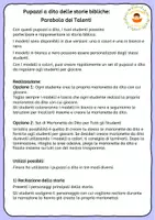 anteprima - Materiale per pittura e bricolage - Parabola dei talenti - Pupazzi a dito delle storie bibliche - Pagina 1