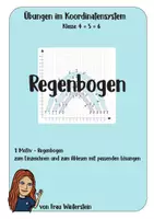 Vorschau - Arbeitsblätter - Koordinatensystem Aufgaben - Regenbogen - Deckblatt