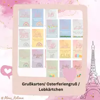 Vorschau - Anderer Materialtyp - Grußkarten Osterferien / Lobkärtchen - Deckblatt