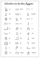 Vorschau - Arbeitsblätter - Arbeitsblätter: Hieroglyphen - Seite 1