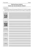 Vorschau - Arbeitsblätter - Wahlrechtsgrundsätze: Merkmale demokratischer Wahlen - Deckblatt