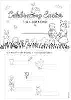Vorschau - Arbeitsblätter - Englisch: Mini Easter Booklet mit mini Vocabulary Wheel - Seite 1