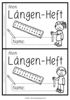 Vorschau - Arbeitsblätter - Miniheft Längen | Messen mit Größen & Körpermaßen - Seite 1