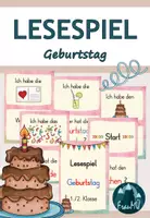 Vorschau - Spiele - FREEBIE - 1./2.Klasse: Lesespiel zum Thema Geburtstag - Deckblatt