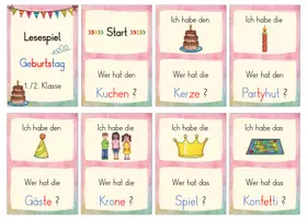 Vorschau - Spiele - FREEBIE - 1./2.Klasse: Lesespiel zum Thema Geburtstag - Seite 2