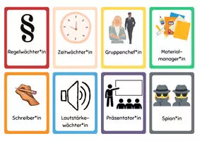 Vorschau - Bildkarten - 8 Rollenkarten für die Gruppenarbeit (Vorder- & Rückseite) - Seite 1