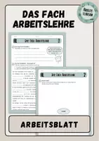 Vorschau - Arbeitsblätter - Das Fach Arbeitslehre (Hessen) - Arbeitsblatt - Deckblatt