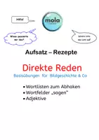 Vorschau - Arbeitsblätter - Direkte Rede - Training 1 (Formulierungen) - Deckblatt