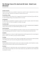 Vorschau - Arbeitsblätter - The Strange Case of Dr Jekyll and Mr Hyde - Robert Louis Stevenson (Text and Exercises) - Deckblatt