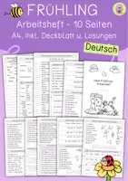 Vorschau - Arbeitsblätter - Frühling Arbeitsblätter Deutsch, Arbeitsheft - Deckblatt