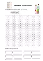 Vorschau - Interaktives Material - Wortsuchrätsel Englisch: Family (mit Lösung) - Deckblatt