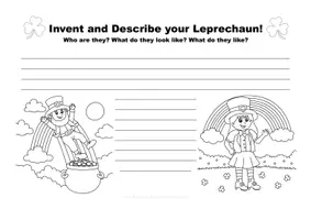 Aperçu - Feuilles d'exercices - St Patrick's day - Invent your Leprechaun - Page de couverture