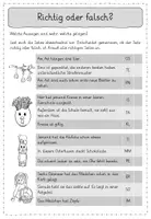 Vorschau - Arbeitsblätter - Leseübungen zum sinnentnehmenden Lesen: Richtig oder falsch? (Frühling) - Seite 1