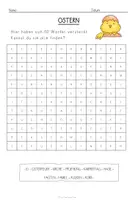 Vorschau - Arbeitsblätter - Ostern Suchsel - Freebie - Seite 1