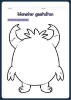 Vorschau - Arbeitsblätter - Monster malen und gestalten 15 Vorlagen (Kunst/ Vertretung) Klasse 3/4/5/6 - Deckblatt