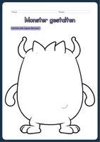 Vorschau - Arbeitsblätter - Monster malen und gestalten 15 Vorlagen (Kunst/ Vertretung) Klasse 3/4/5/6 - Seite 2