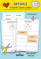 Vorschau - Arbeitsblätter - Gefühle verstehen lernen 😍😔😂 | Gefühle kennen lernen - Deckblatt
