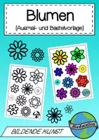 Vorschau - Mal- und Bastelvorlagen - Blumen (Mal- und Bastelvorlage) - Deckblatt